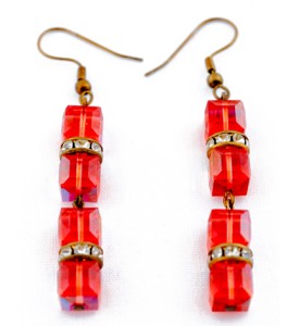 Adzo sparkle coral earrings